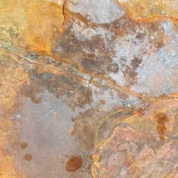 Antique Hand-Hammered Copper & Brass Kettle With Wooden Handle - Picture 7 of 11